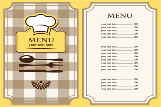 in menu đẹp