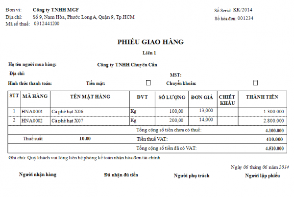 In phiếu giao hàng hcm