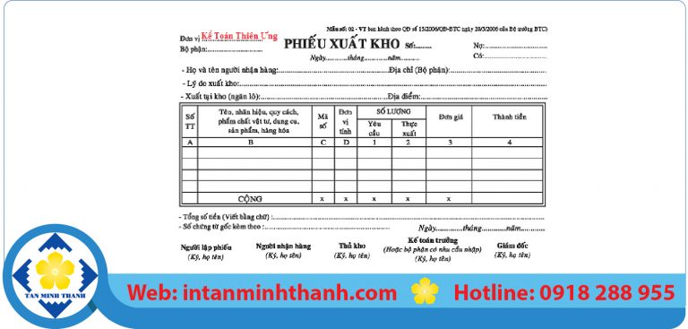 In phiêu xuất kho giá rẻ tại hcm